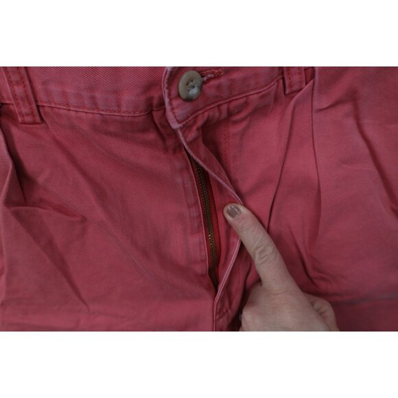 Vintage 90s Ralph Lauren Mens 34 Distressed Above Knee Chino Golf Shorts Pink - Picture 7 of 16